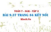 Bài 9.37 trang 84 Toán 7 Kết nối tri thức Tập 2
